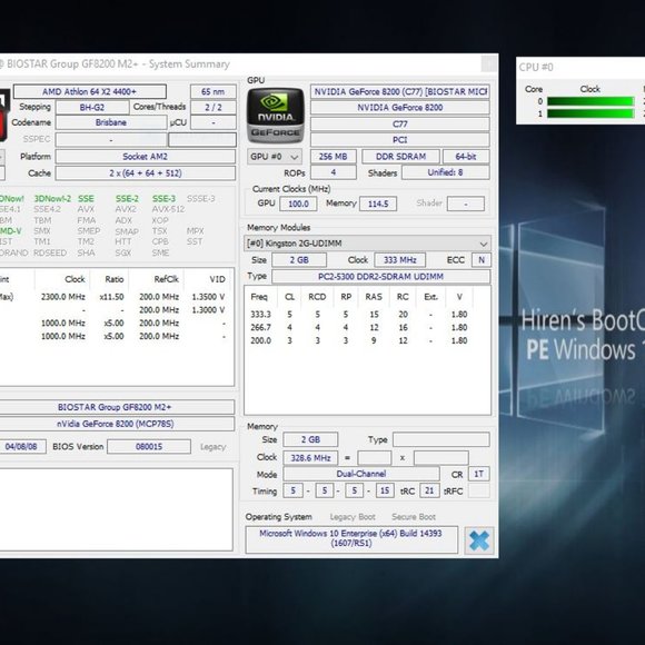 BIOSTAR GF8200 M2+ Ver. 6.x MicroATX Socket AM2+ Mobo AMD Athlon II X2 4400+ 2GB - Picture 4 of 14